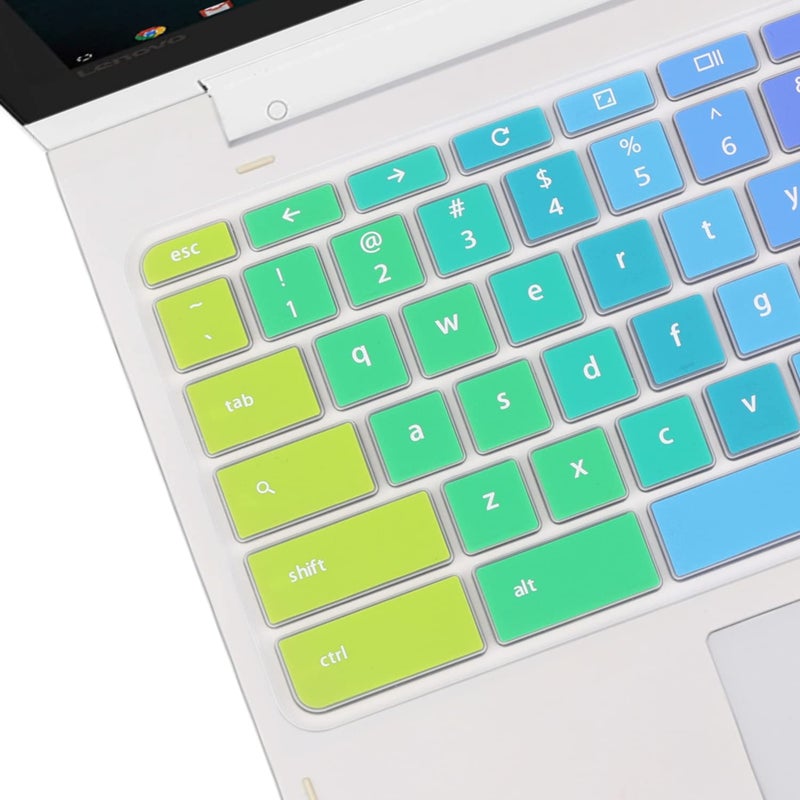 MUBUY-GOL Keyboard Cover for Lenovo Chromebook Flex 3 11", Lenovo Chromebook C330 11.6", Lenovo 11.6" 300e Chromebook 81H00000US,Chromebook N20 N21 N22 N23 100e 300e 500e 11.6" Laptop-Rainbow - Image 3